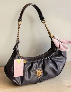 NWT Juicy Couture Dark Brown Shoulder Bag Romance Hobo Chocolate Exclusive